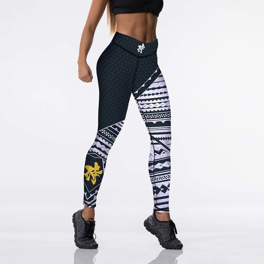 Qickitout 12%spandex Sexy High Waist Elasticity Women Digital Printed Leggings Push Up Strength Pants - Aurelia Clothing