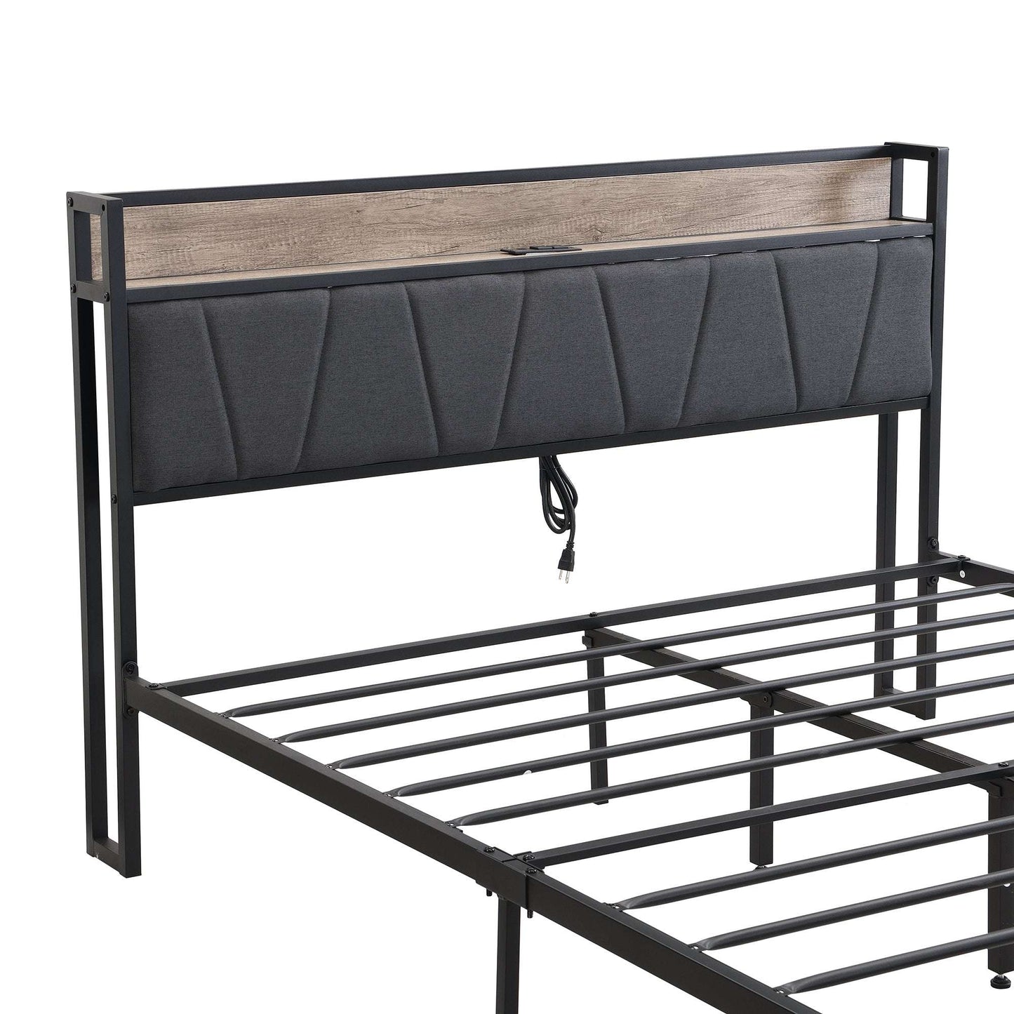 Queen Size Platform Bed Frame-Free Shipping - Aurelia Clothing