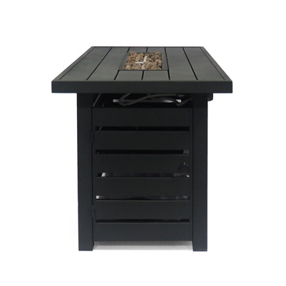 RECTANGULAR IRON FIRE PIT - 30 000BTU - Free Shipping - Aurelia Clothing