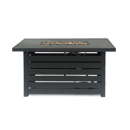 RECTANGULAR IRON FIRE PIT - 30 000BTU - Free Shipping - Aurelia Clothing