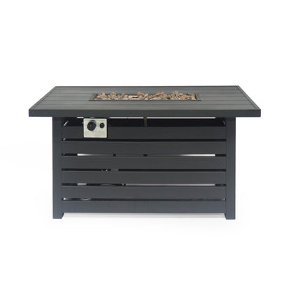 RECTANGULAR IRON FIRE PIT - 30 000BTU - Free Shipping - Aurelia Clothing