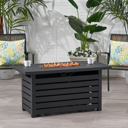 RECTANGULAR IRON FIRE PIT - 30 000BTU - Free Shipping - Aurelia Clothing
