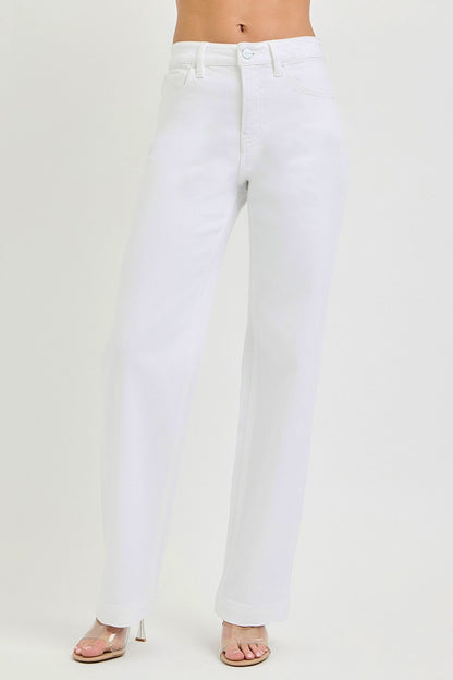 RISEN Full Size High Rise Wide Baggy Pants Plus Size-Free Shippimg - Aurelia Clothing
