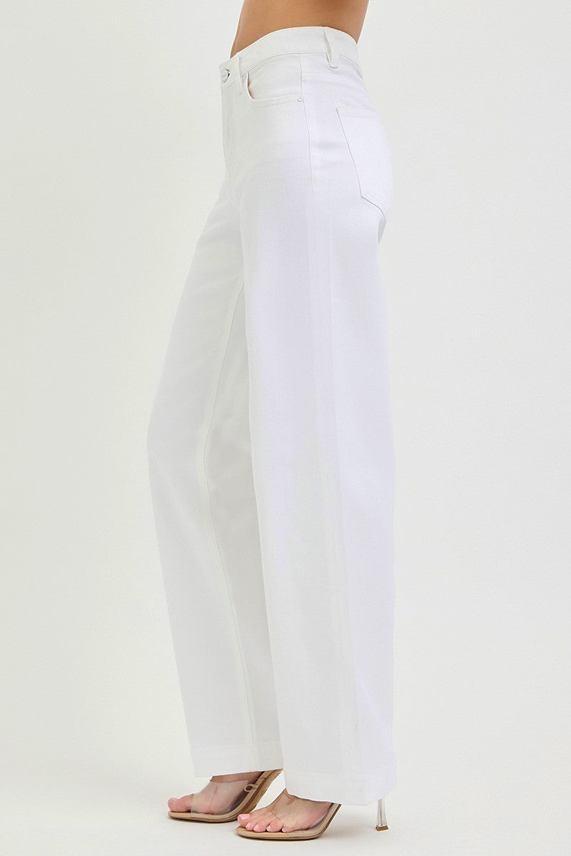 RISEN Full Size High Rise Wide Baggy Pants Plus Size-Free Shippimg - Aurelia Clothing