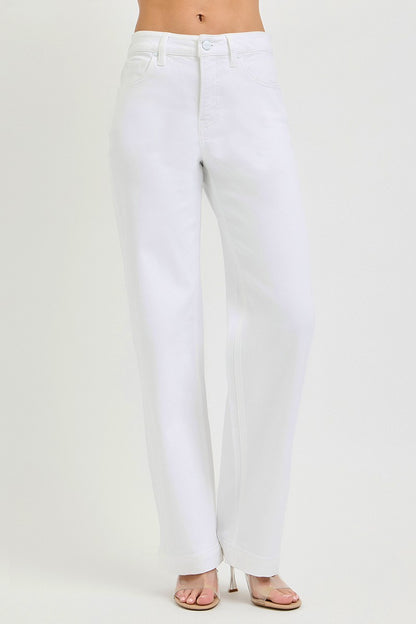 RISEN Full Size High Rise Wide Baggy Pants Plus Size-Free Shippimg - Aurelia Clothing