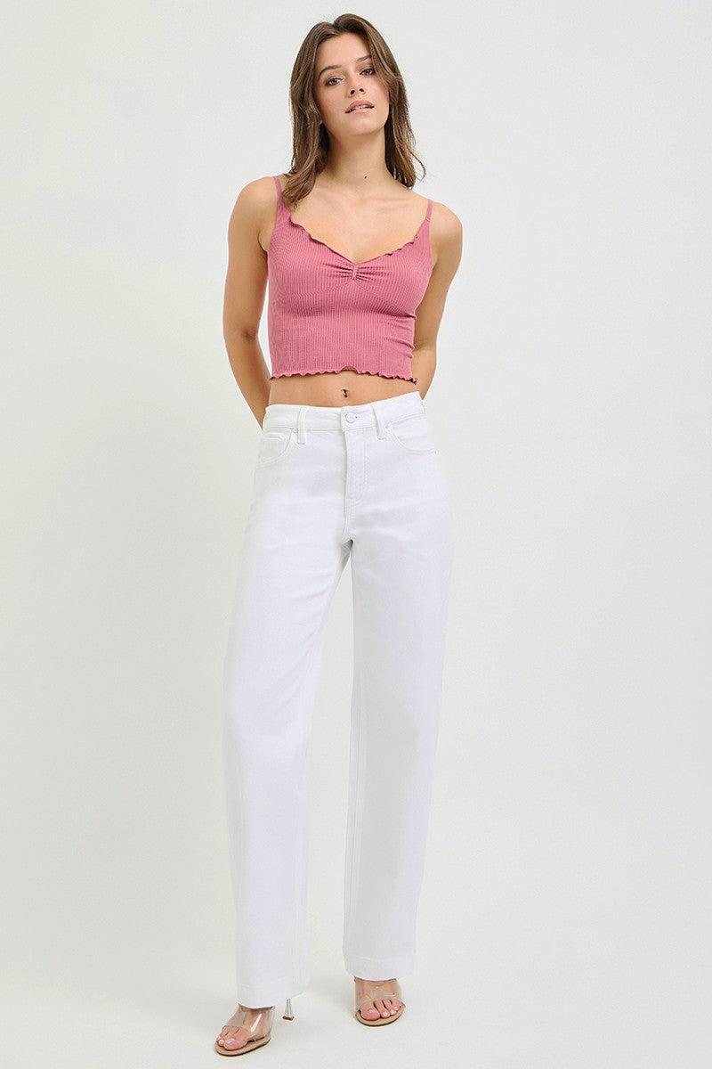 RISEN Full Size High Rise Wide Baggy Pants Plus Size-Free Shippimg - Aurelia Clothing