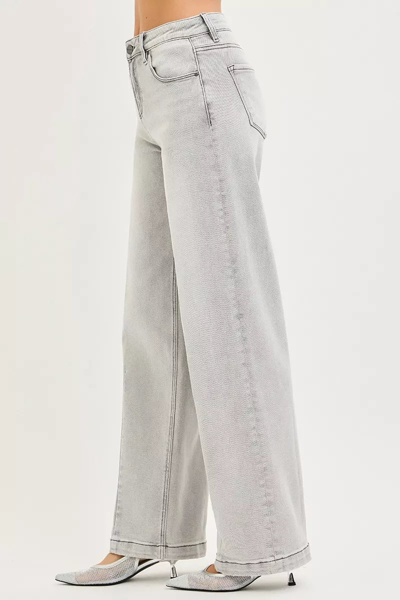 RISEN Slouchy Baggy Jeans with Contrast Stitching-Free Shipping - Aurelia Clothing