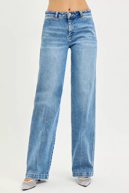 RISEN Slouchy Straight Jeans-Free Shipping - Aurelia Clothing