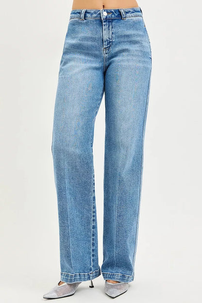 RISEN Slouchy Straight Jeans-Free Shipping - Aurelia Clothing
