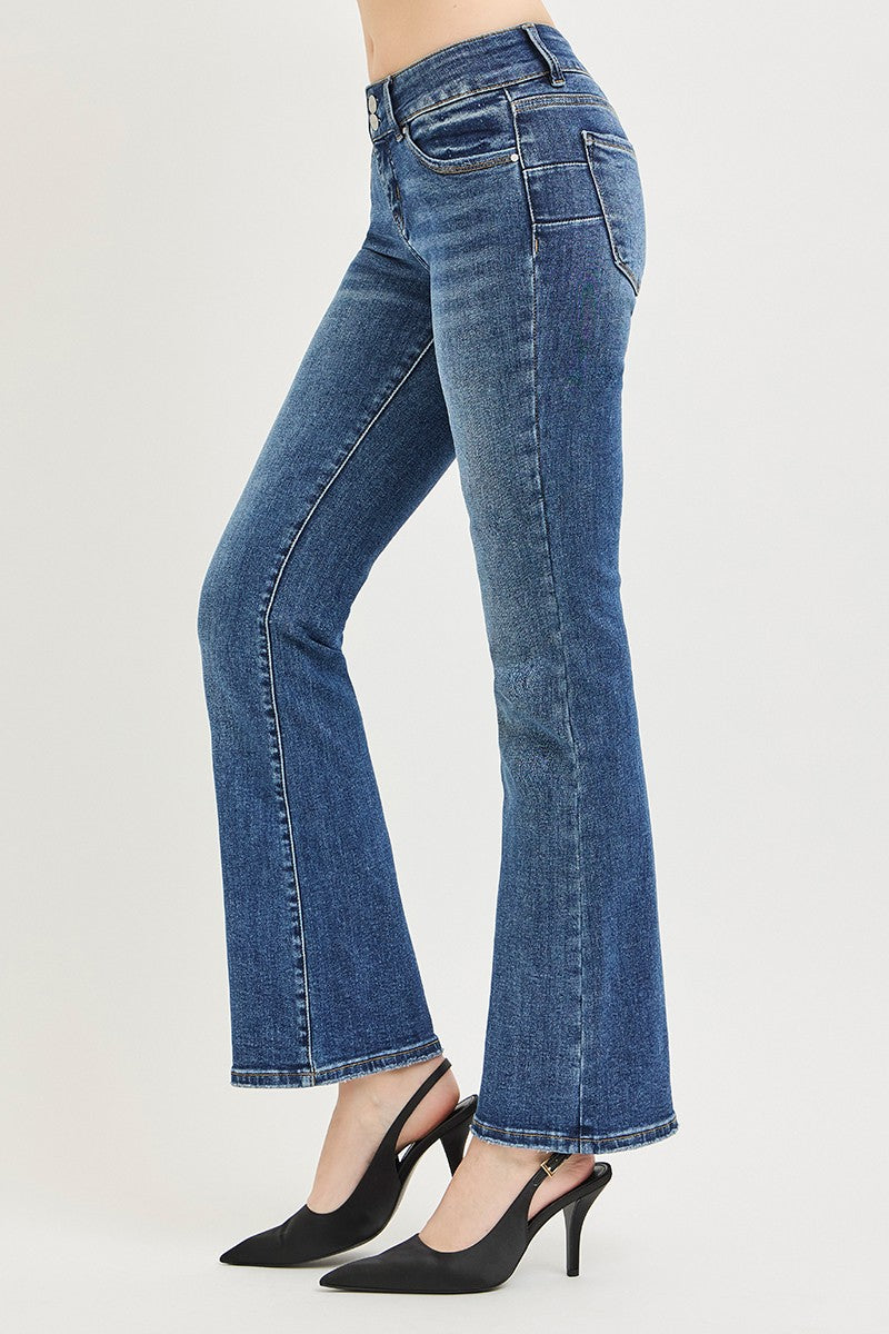 RISEN Tummy Control Low Rise Bootcut Jeans-Free Shipping - Aurelia Clothing