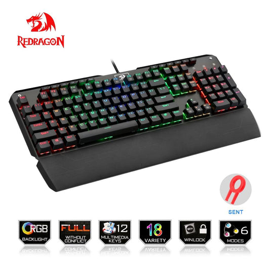 Redragon USB mechanical gaming keyboard - Free Shipping - Aurelia Clothing