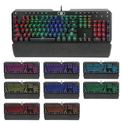 Redragon USB mechanical gaming keyboard ergonomic RGB LED backlit keys Full key anti-ghosting 104 wired Computer gamer K555RGB - Free Shipping - Aurelia Clothing