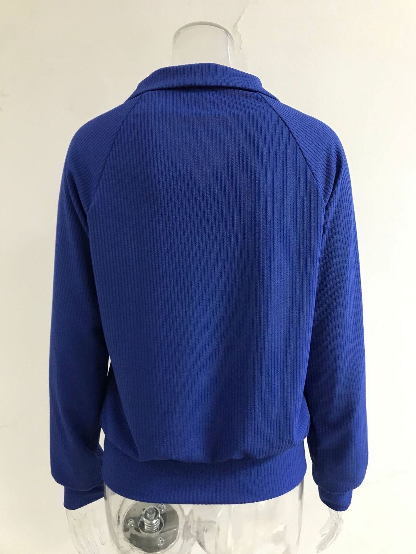 Ribbed Knit Zip-Up Outerwear Plus Size-Free Shipping - Aurelia Clothing