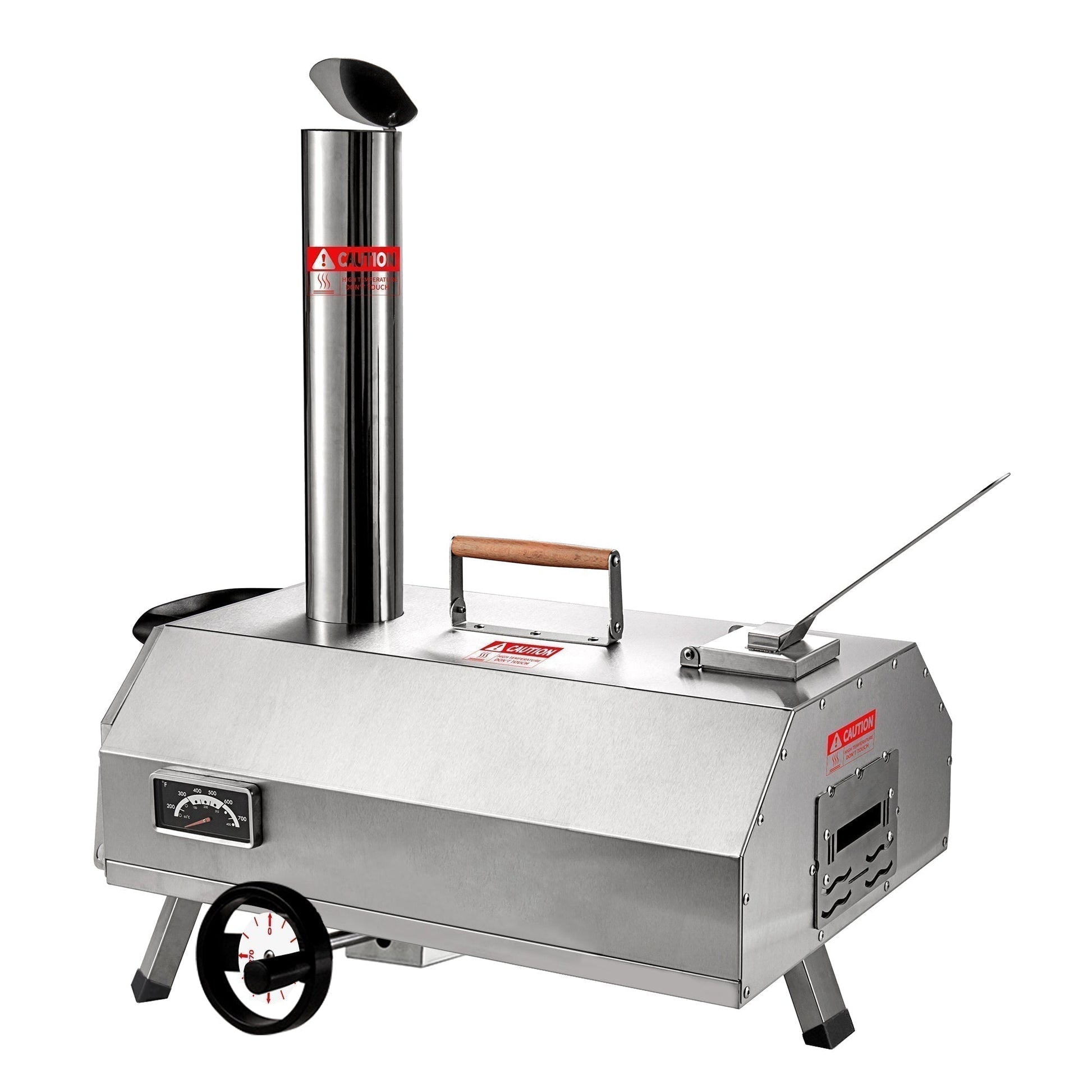 Semi-Automatic Silver 12 Outdoor Pizza Oven Portable Wood Fired Pizza Oven - Free Shipping - Aurelia Clothing