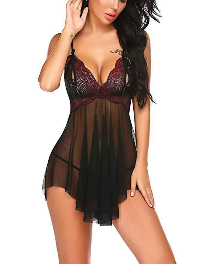 Sheer Elegant Lingerie Strappy Lace-Free Shipping - Aurelia Clothing