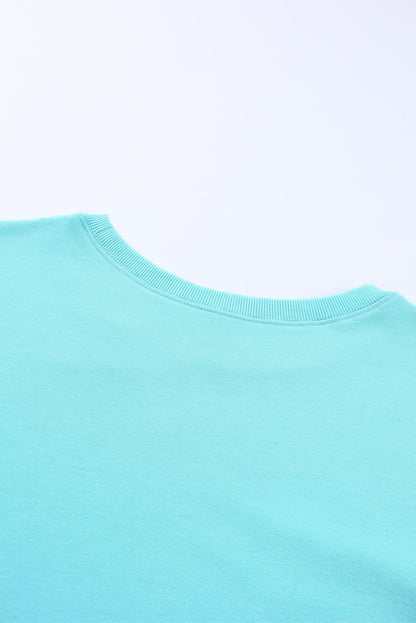 Side Slit Drop Shoulder Sweatshirt - Aurelia Clothing