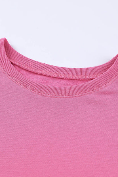 Side Slit Drop Shoulder Sweatshirt - Aurelia Clothing
