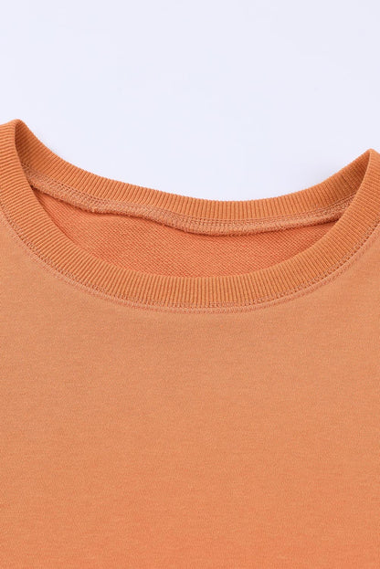 Side Slit Drop Shoulder Sweatshirt - Aurelia Clothing