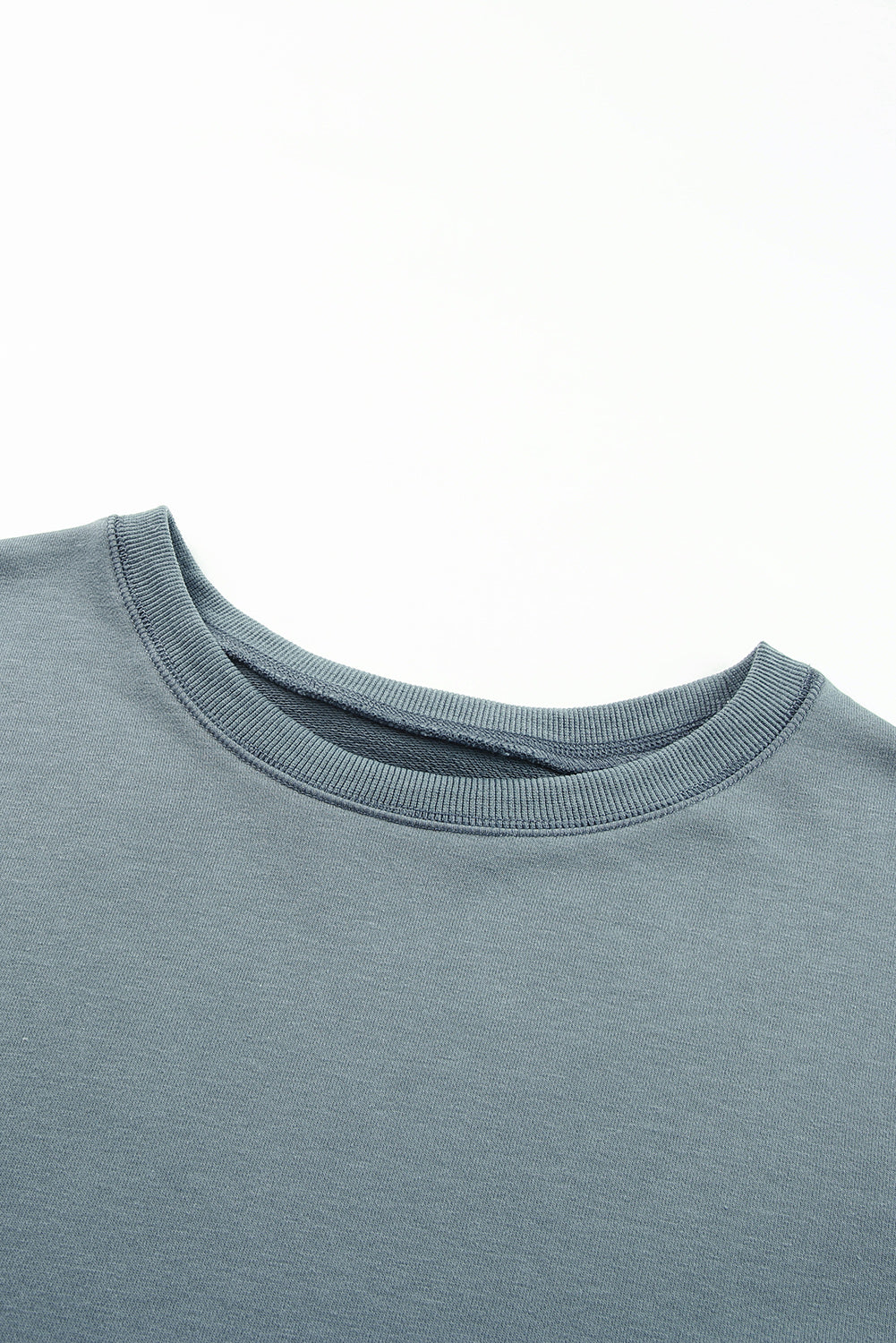 Side Slit Drop Shoulder Sweatshirt - Aurelia Clothing