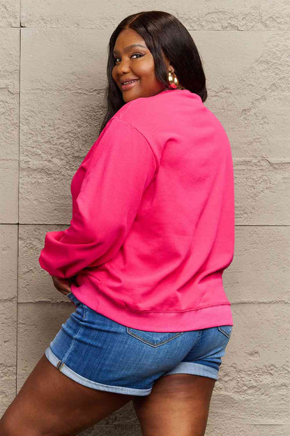 Simply Love Full Size Graphic Round Neck Sweatshirt - Aurelia Clothing