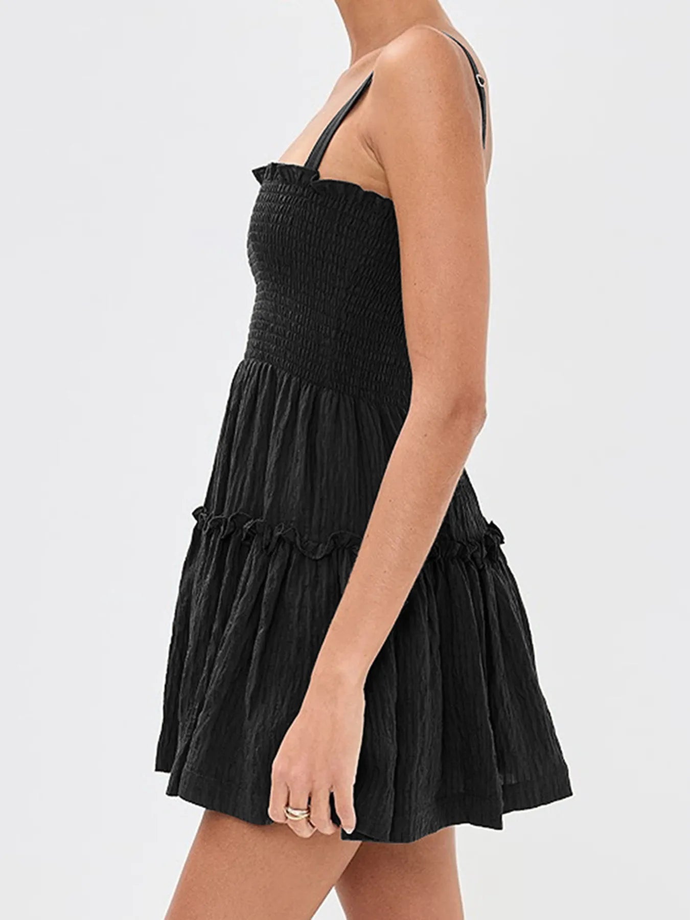 Smocked Frill Cami Mini Dress - Free Shipping - Aurelia Clothing