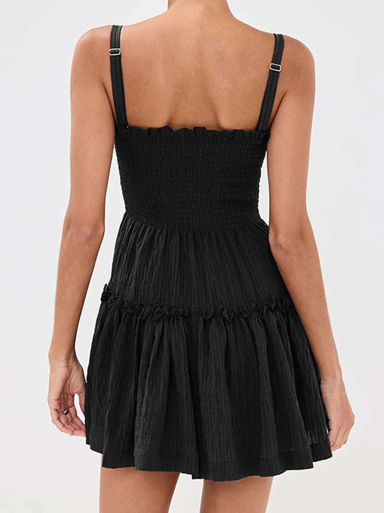 Smocked Frill Cami Mini Dress - Free Shipping - Aurelia Clothing