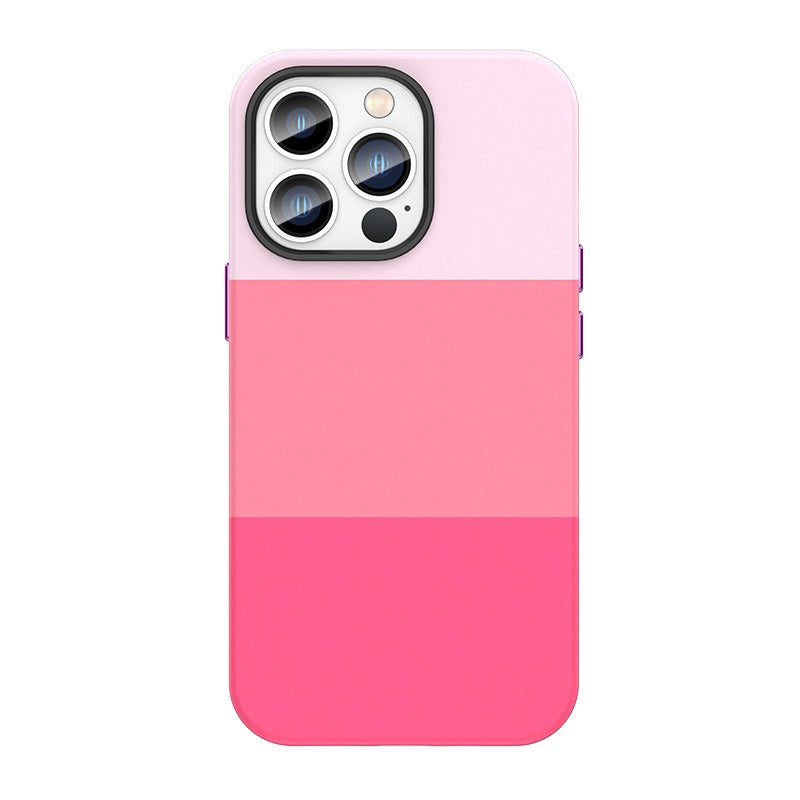 Suitable for Apple iPhone mobile phone case Apple 14Pro Max three color splicing and color blocking anti-drop case cover - Free Shipping - Aurelia Clothing