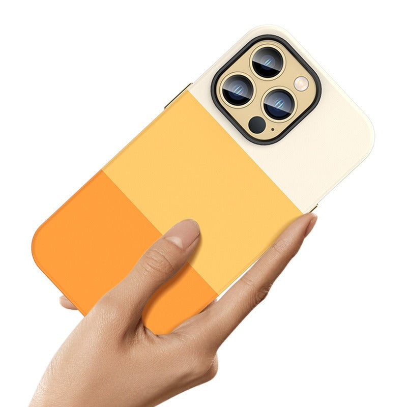 Suitable for Apple iPhone mobile phone case Apple 14Pro Max three color splicing and color blocking anti-drop case cover - Free Shipping - Aurelia Clothing