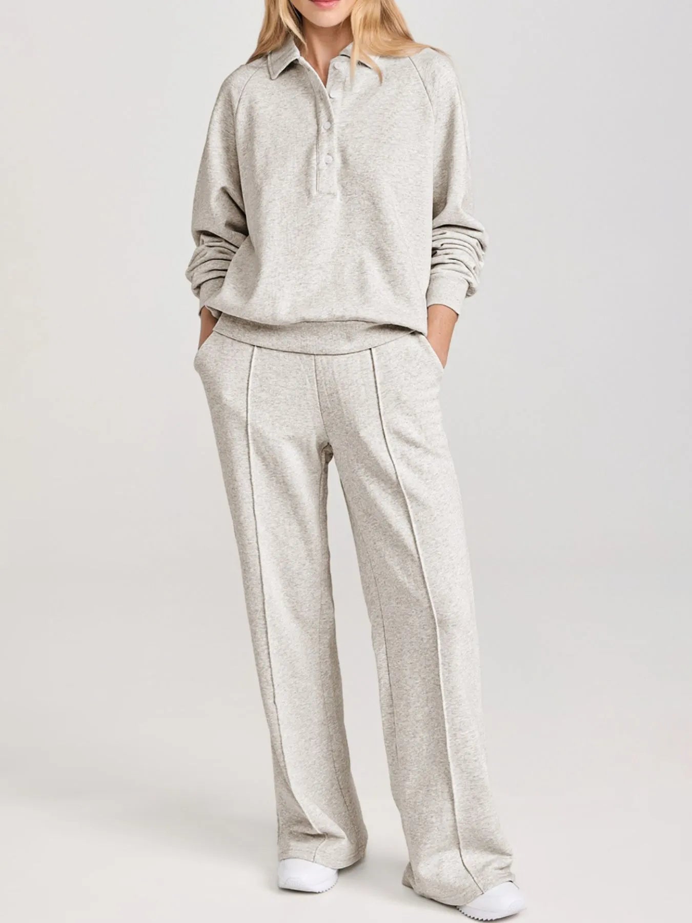 Sweatshirt and High Waist Pants Active Set-Free Shipping - Aurelia Clothing