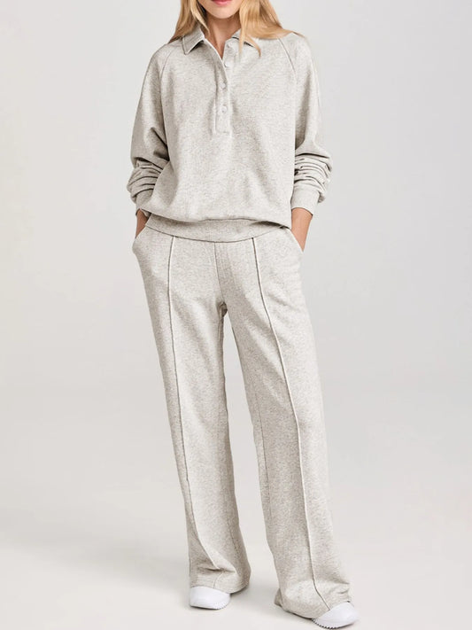 Sweatshirt and High Waist Pants Active Set-Free Shipping - Aurelia Clothing