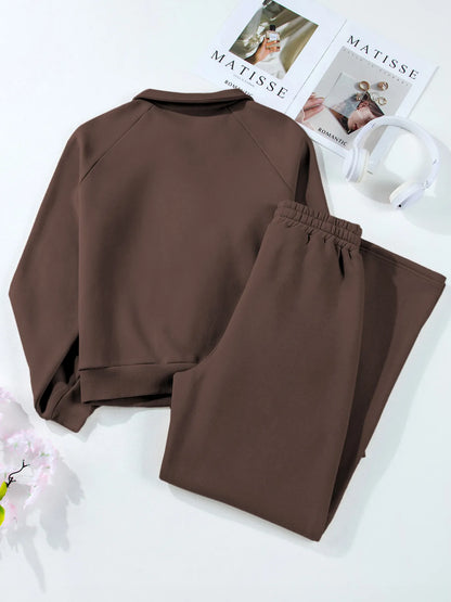 Sweatshirt and High Waist Pants Active Set-Free Shipping - Aurelia Clothing