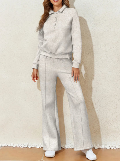 Sweatshirt and High Waist Pants Active Set-Free Shipping - Aurelia Clothing