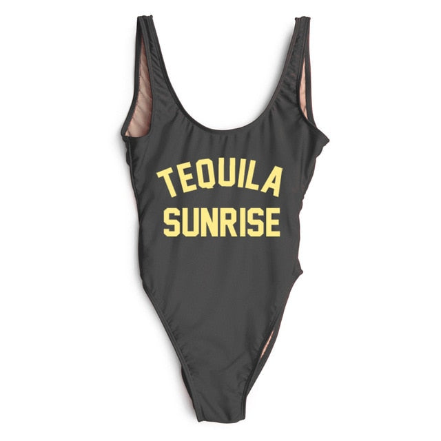 TEQUILA SUNRISE New Sexy Swimwear Women Female Bathing Suit Monokini Beach Backless Bikini Swim Wear  - Free Shipping - Aurelia Clothing