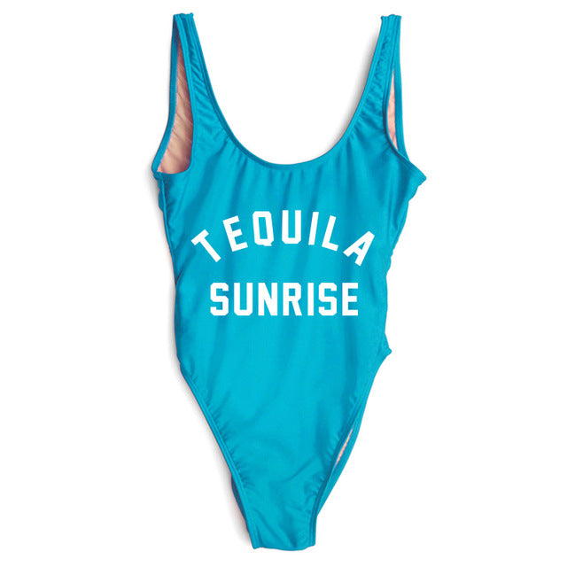 TEQUILA SUNRISE New Sexy Swimwear Women Female Bathing Suit Monokini Beach Backless Bikini Swim Wear  - Free Shipping - Aurelia Clothing