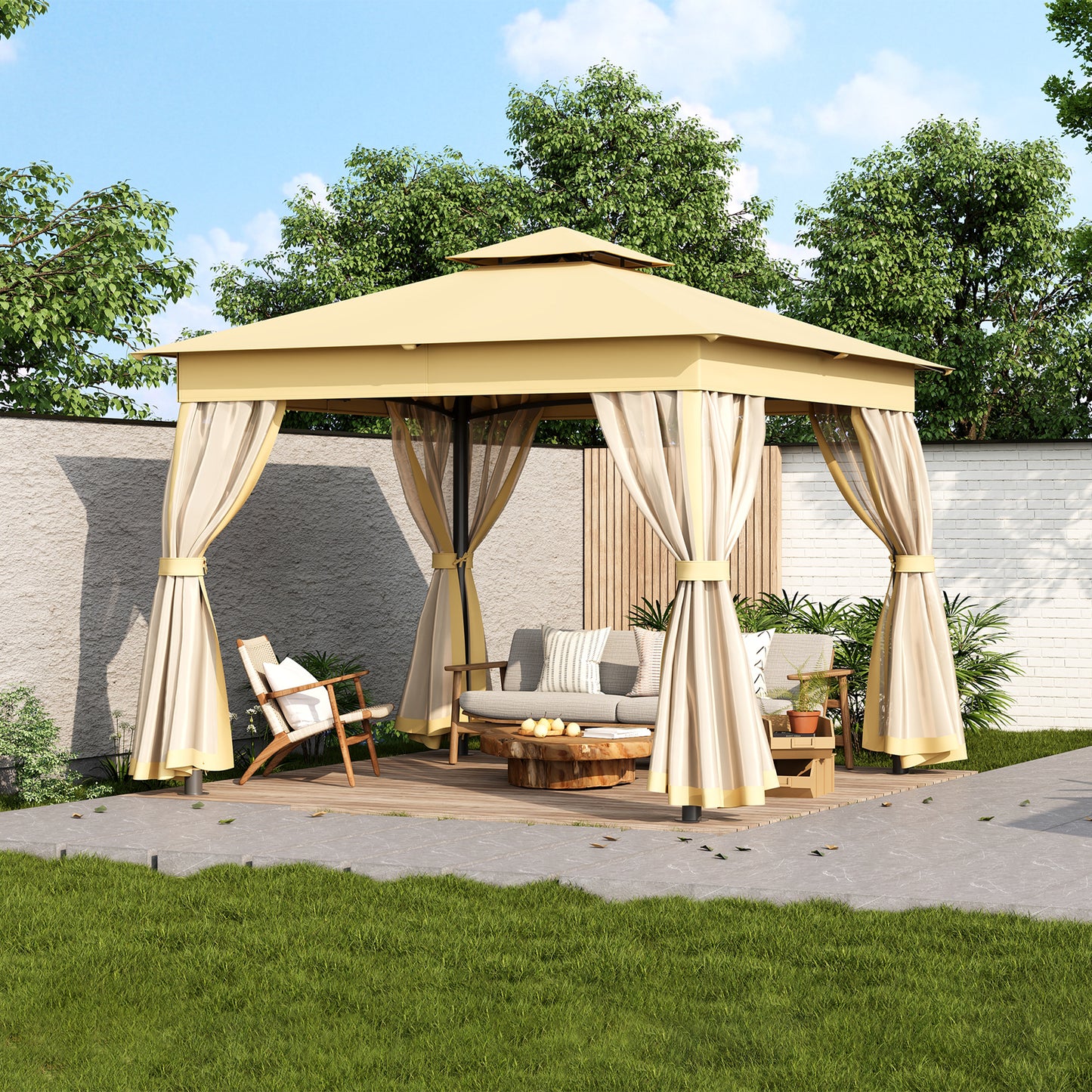 TREXM 10x10 Outdoor Gazebo Tent-Free Shipping - Aurelia Clothing
