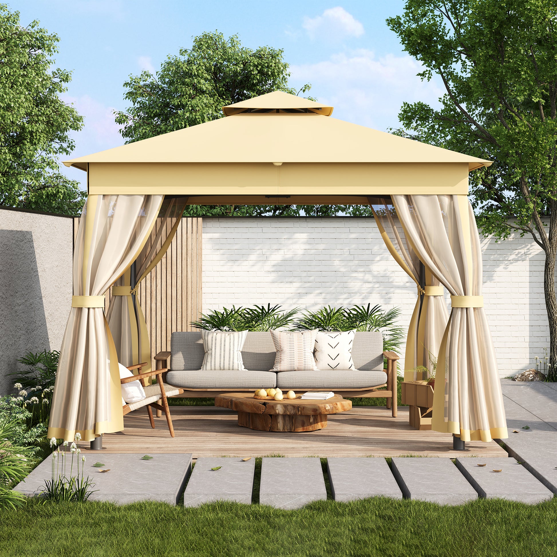 TREXM 10x10 Outdoor Gazebo Tent-Free Shipping - Aurelia Clothing