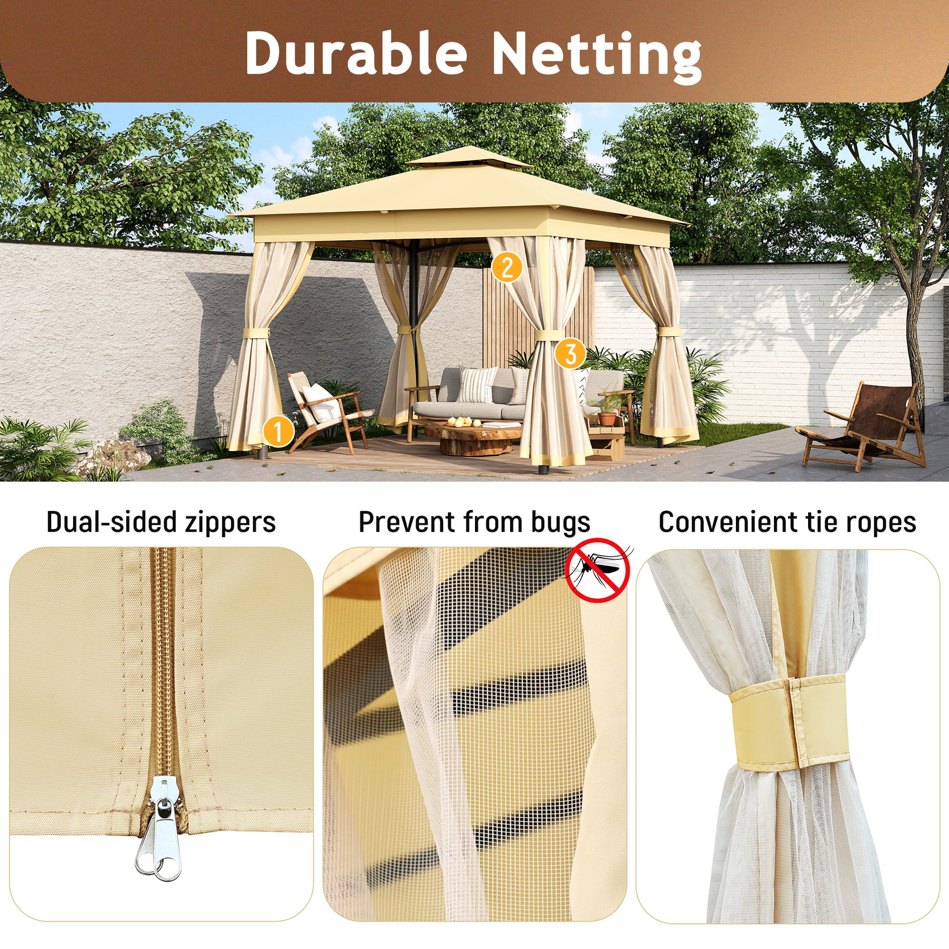 TREXM 10x10 Outdoor Gazebo Tent-Free Shipping - Aurelia Clothing