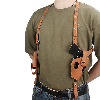 Tactical Concealed Gun Holster Military Leather Underarm Gun Shoulder Bag Hunting 1911 Glock Pistol Right Hand Hidden Holster - Free Shipping - Aurelia Clothing