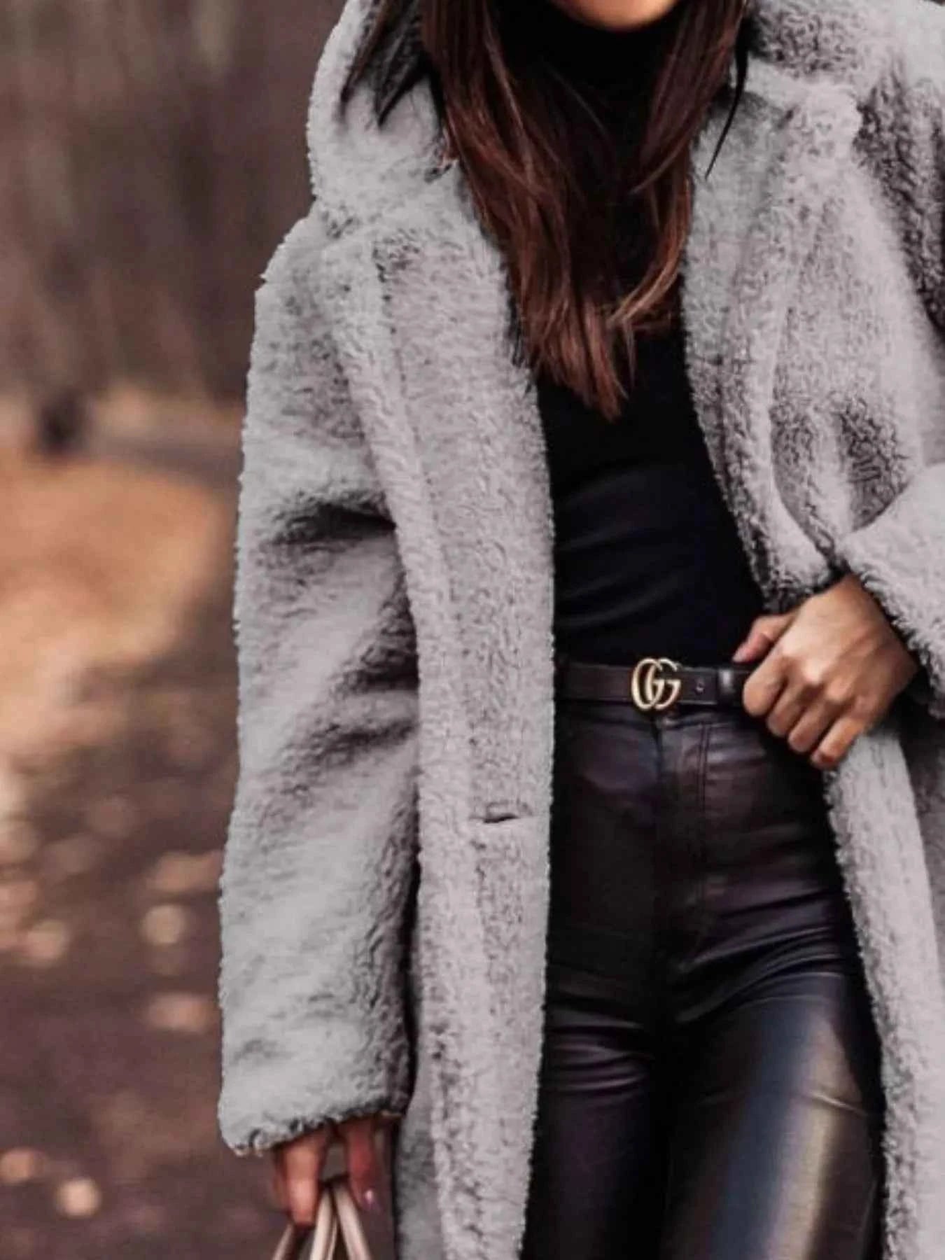 Teddy Bear Hooded Longline Outerwear-Free Shipping - Aurelia Clothing