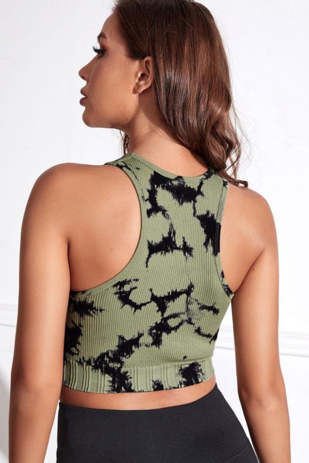 Tie-dye Cropped Round Neck Tank Top - Aurelia Clothing