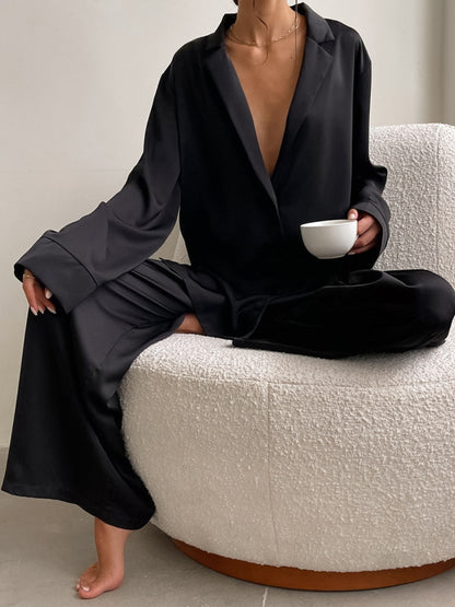 Top and Wide Leg Pants Lounge Set-Free Shipping - Aurelia Clothing