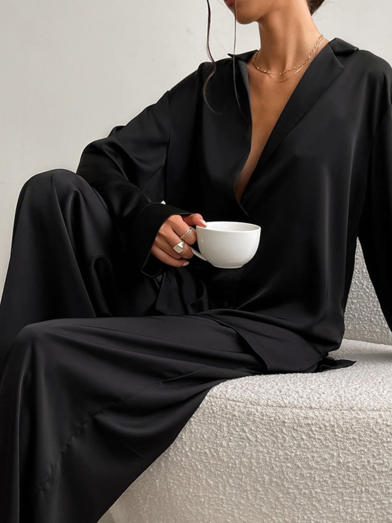 Top and Wide Leg Pants Lounge Set-Free Shipping - Aurelia Clothing