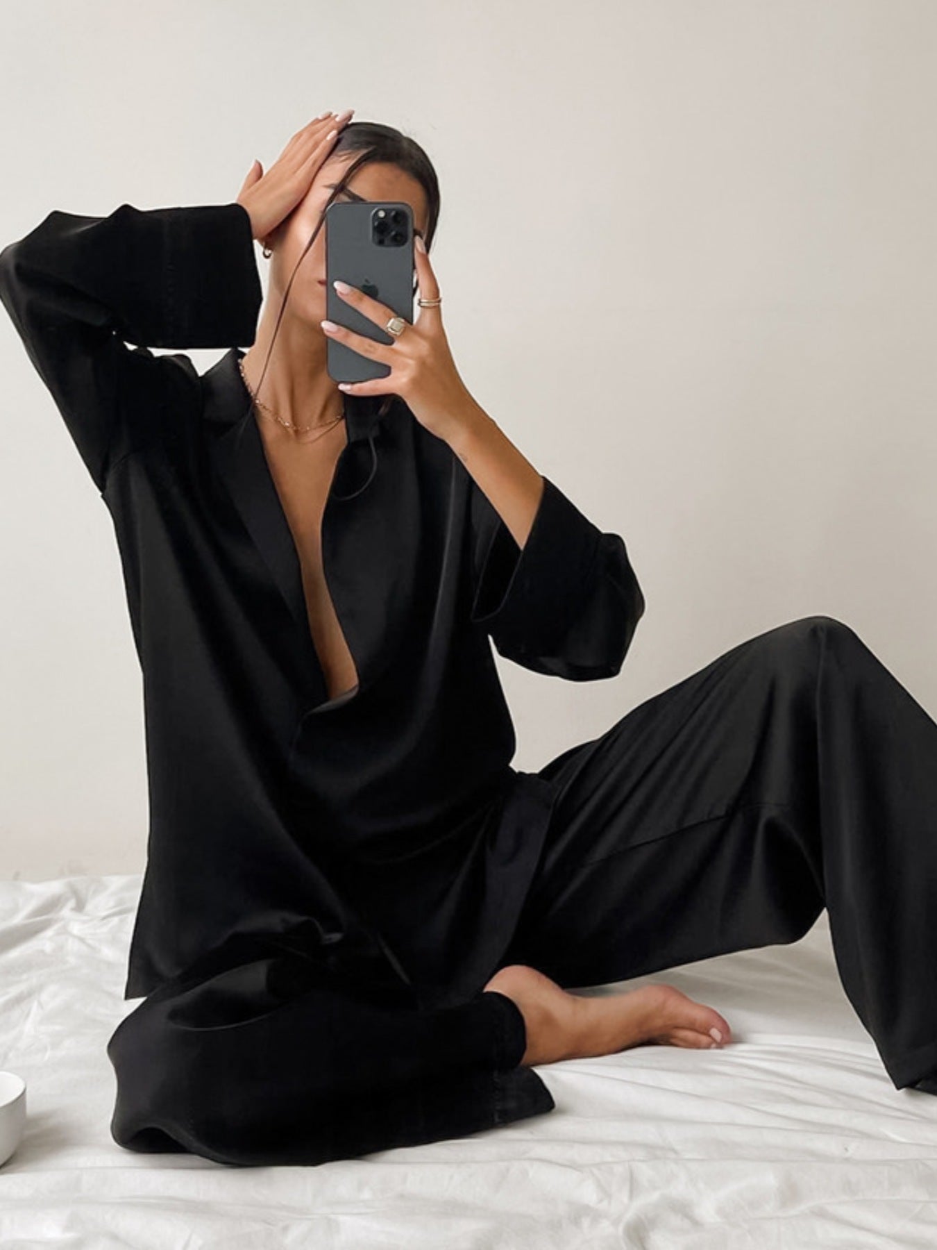 Top and Wide Leg Pants Lounge Set-Free Shipping - Aurelia Clothing