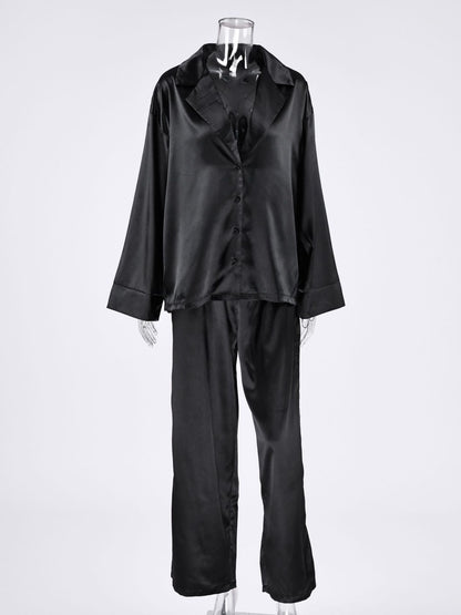 Top and Wide Leg Pants Lounge Set-Free Shipping - Aurelia Clothing