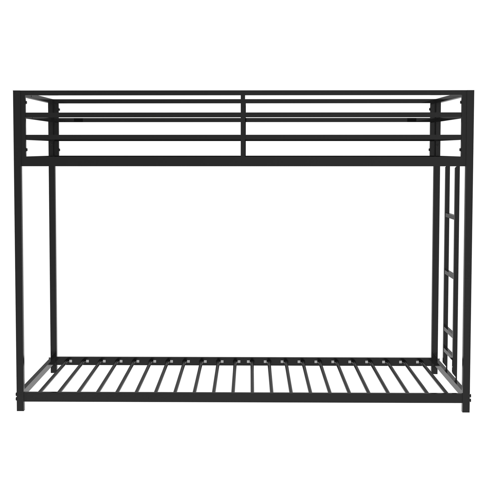 Twin Over Twin Bunk Bed Metal Black for Kids and Adult-Free Shipping - Aurelia Clothing