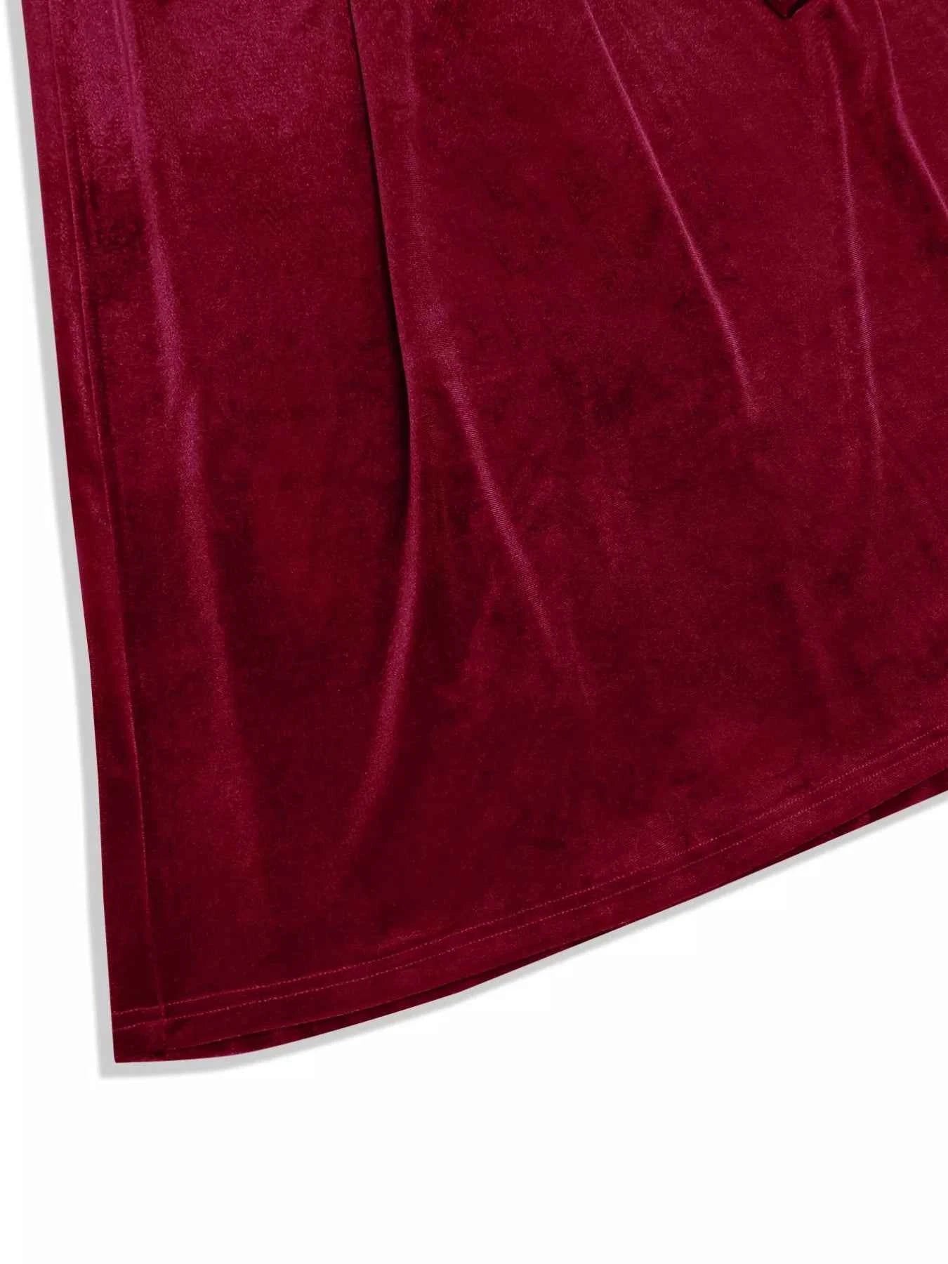 Velvet Wrap Surplice Maxi Dress-Free Shipping - Aurelia Clothing