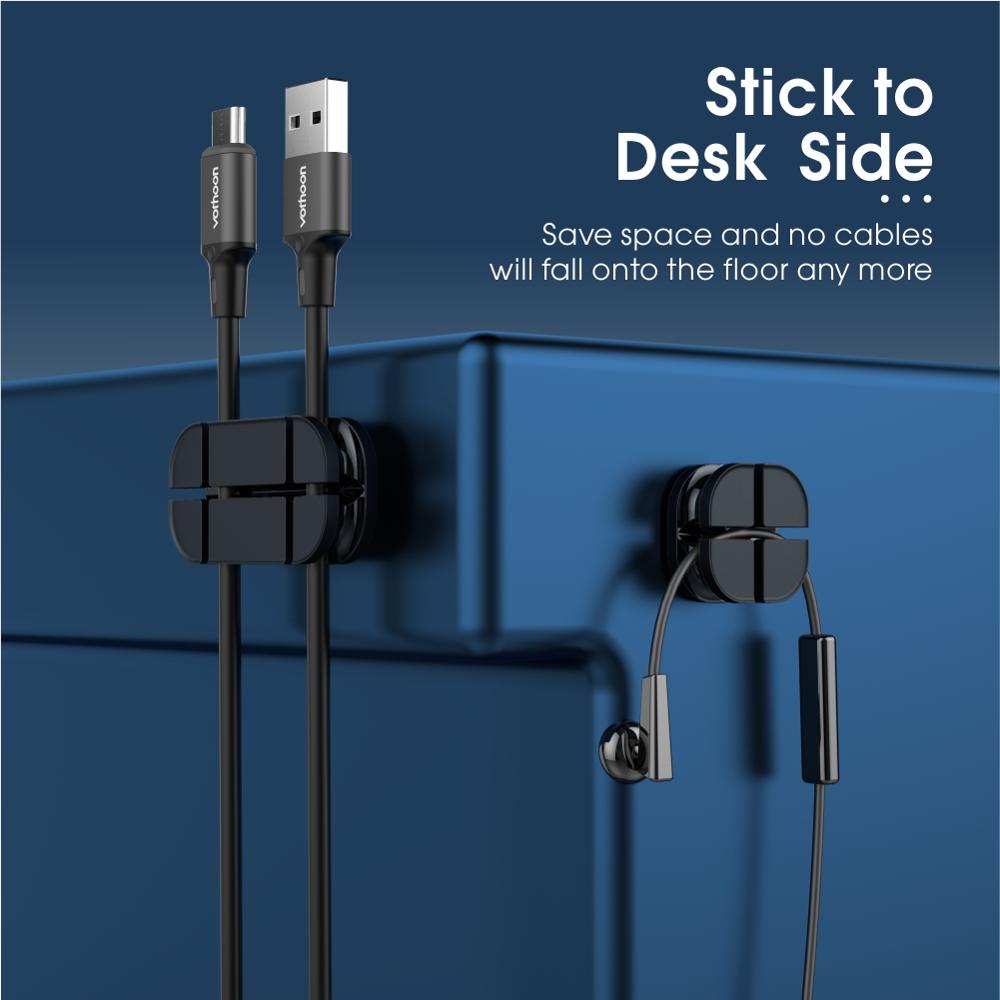 Vothoon Cross Cable Organizer Clip Silicone USB Cable Winder Flexible Cable Management Clips Cable Holder For Headphone Earphone - Free Shipping - Aurelia Clothing