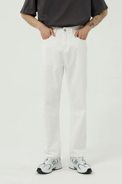 Washed Straight-Leg Slim Jeans - Free Shipping - Aurelia Clothing