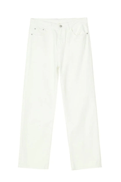 Washed Straight-Leg Slim Jeans - Free Shipping - Aurelia Clothing