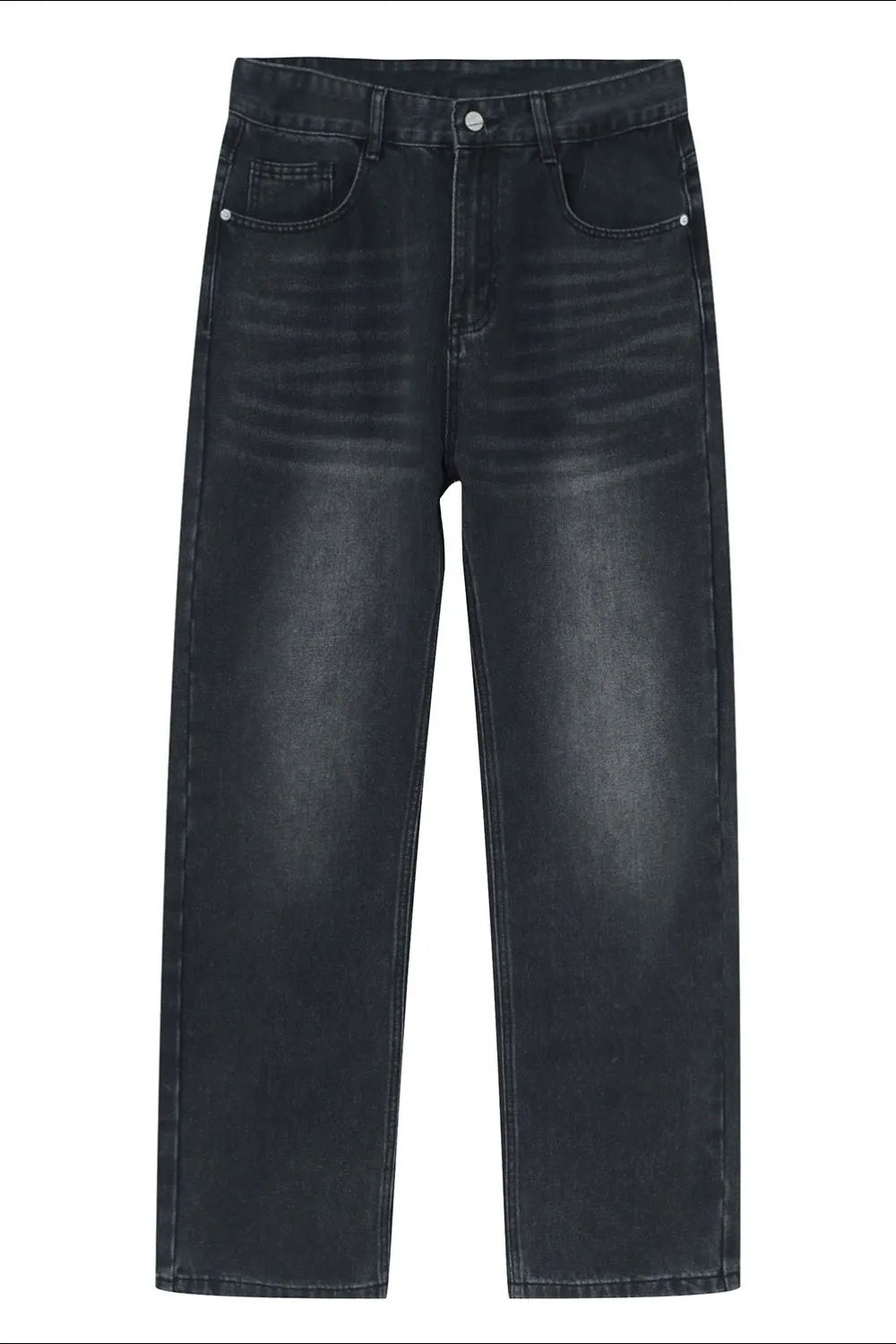 Washed Straight-Leg Slim Jeans - Free Shipping - Aurelia Clothing